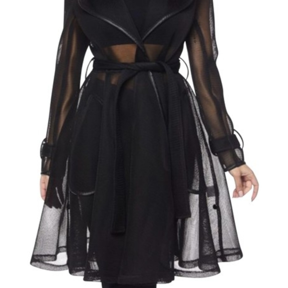 Hera collection mesh trench coat